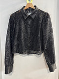 CAMICIA ZARA TGL NERO LAME' IN PIZZO