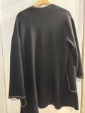 MAGLIA+CARDIGAN ZARA TGS NERO C/CERCHIETTI DORATI