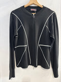 GIACCA C/ZIP FAUSTA TRICOT TGL MISTO LANA NERO