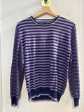 MAGLIONCINO DONNA HENRY COTTONS TGM VIOLA/LILLA A RIGHE