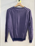 MAGLIONCINO DONNA HENRY COTTONS TGM VIOLA/LILLA A RIGHE
