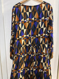 ABITO JUSTCURVY TG XL FANTASIA GEOMETRICA
