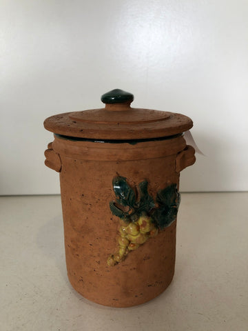BARATTOLO IN TERRACOTTA RIPULLO CALTAGIRONE H10XDIAMETRO8 CM