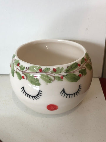 CACHE POT IN CERAMICA BRANCIAFORTI CALTAGIRONE H7XDIAMETRO8 CM