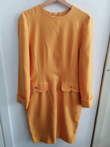 ABITO LONGUETTE LUISA SPAGNOLI TG42 GIALLO IN LANA