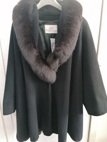 CAPPOTTO GAI MATTIOLO TG44 NERO C/COLLO PELLICCIA