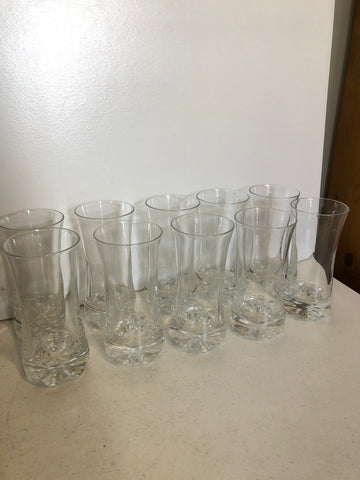 10 BICCHIERI IN VETRO TIPO BORMIOLI