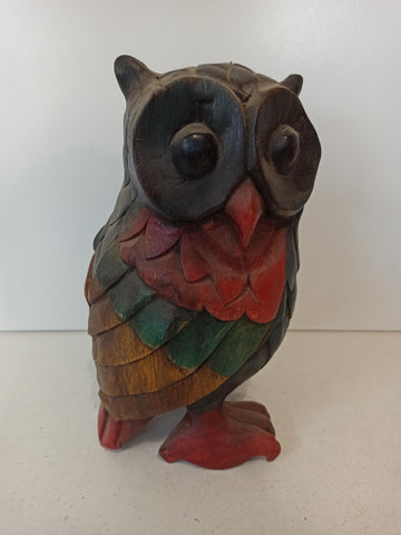 GUFO IN LEGNO H25XL14XP10 CM