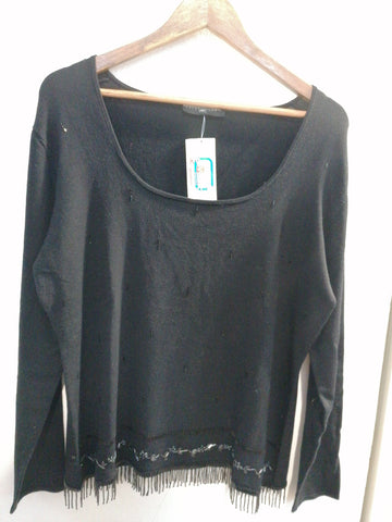 MAGLIA R.PUCCINI TG50 NERO C/PAILETTES