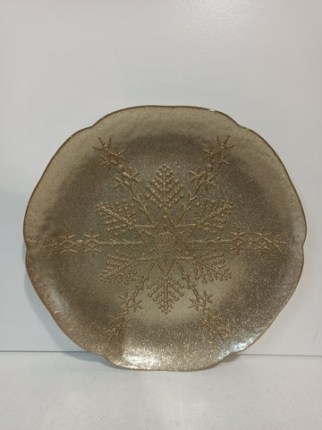 PIATTO PORTATA NATALIZIO IN VETRO H1.5XDIAMETRO30 CM