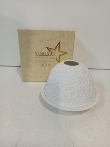 PORTA CANDELA IN PORCELLANA H8XDIAMETRO8 CM