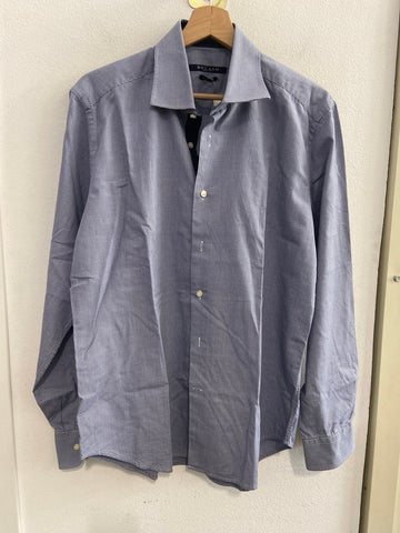 CAMICIA BUCALO MIS.42 BLU A QUADRETTINI UOMO