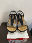 SANDALO RIEKER MIS.39 GRIGIO/NERO C/SCATOLO