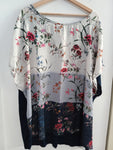 MAGLIA BPC TG62/64 BLU A FIORI