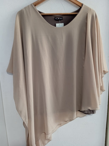 MAGLIA FOULARD DONNA T.U.BEIGE/FANGO