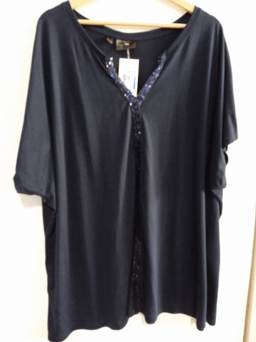 MAGLIA BPC TG62/64 BLU C/PAILETTES