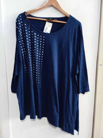 MAGLIA BPC TG62/64 BLU C/BORCHIETTE