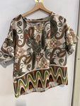 MAGLIA DONNA TGL BEIGE/VERDE FANTASIA