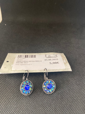 ORECCHINI MONACHELLA PIETRE BLU