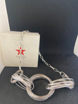 COLLANA CERCHI ARGENTATA