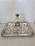 SERVIZIO LIQUORE 7 PZ IN LAM ARG + VASSOIO IN SILVER PLATED H2XL40XP25 CM