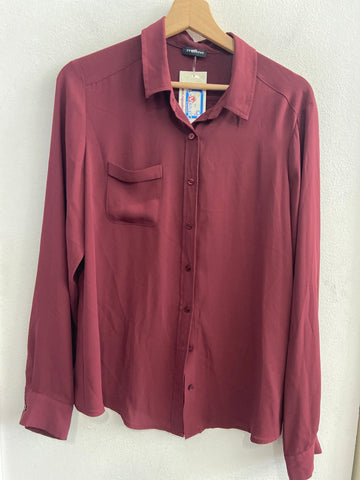 CAMICIA MOTIVI TG46 BORDEAUX DONNA
