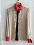 CAMICIA OLTRE TGM BEIGE/NERO/ROSSO