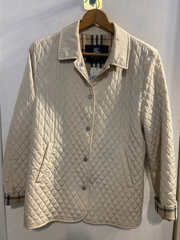 GIACCA BURBERRY TG42 TRAPUNTATA BEIGE
