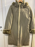 GIUBBOTTO WOOLRICH TGXL BEIGE C/RIPORTO PELLICCIA DONNA