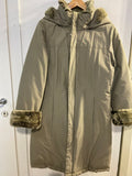 GIUBBOTTO WOOLRICH TGXL BEIGE C/RIPORTO PELLICCIA DONNA