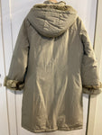 GIUBBOTTO WOOLRICH TGXL BEIGE C/RIPORTO PELLICCIA DONNA