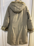 GIUBBOTTO WOOLRICH TGXL BEIGE C/RIPORTO PELLICCIA DONNA