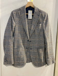GIACCA UOMO MANUEL RITZ TG44 A QUADRI GRIGIO