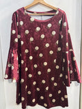ABITO TG.M BORDEAUX IN CINIGLIA C/POIS