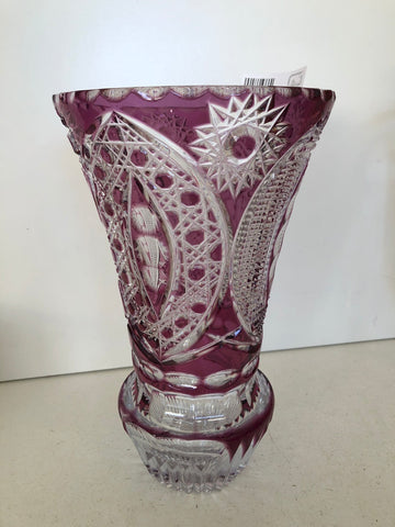 VASO IN CRISTALLO TIPO BOHEMIA H30XDIAMETRO15 CM