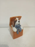 CANE DENTRO SCATOLA PORCELLANA ROYAL COPENHAGEN MINI COLLECTION H8XL4XP4 CM