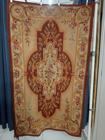 TAPPETO ARAZZO IN COTONE STILE AUBUSSON 92 X 150