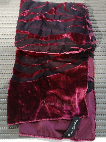 SCIARPINA VELATA NERO/BORDEAUX