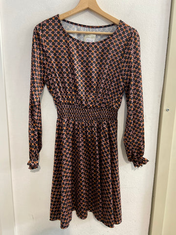 ABITO DONNA TGS NERO/COGNAC FANTASIA