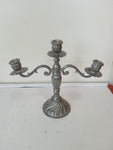 CANDELABRO TRE LUCI IN PELTRO H30XL28 CM