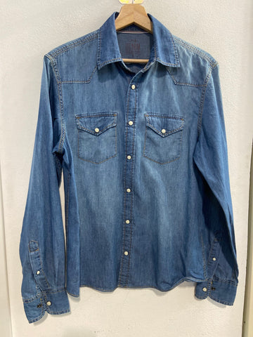 CAMICIA JEANS JHB TGS BLU UOMO