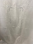 TOVAGLIA IN COTONE BIANCO LC/RICAMO SFILATO SICILIANO L180X260CM