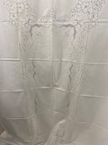 TOVAGLIA IN COTONE BIANCO LC/RICAMO SFILATO SICILIANO L180X260CM