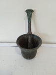 MORTAIO IN BRONZO CON PESTONE H10XDIAMETRO10 CM
