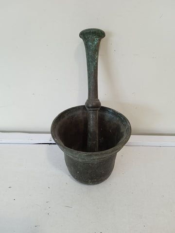 MORTAIO IN BRONZO CON PESTONE H10XDIAMETRO10 CM