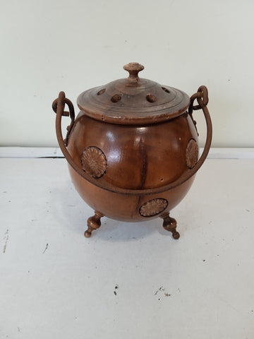 PORTA INCENSO IN LEGNO H16XDIAMETRO8 CM