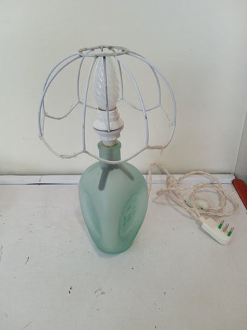 BOTTIGLIA LUME IN VETRO SABBIATO H30XL8XP8 CM