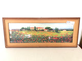 QUADRO PAESAGGIO CON CORNICE IN LEGNO 60X20