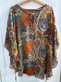 COPRICOSTUME T.U.MARRONE FANTASIA FIORI