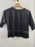 MAGLIA CORTA AKEP TGM NERO C/FRANGE